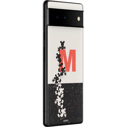 Disney Mickey Mouse Stacked Silhouette Split Google Pixel 6 Pro Skin