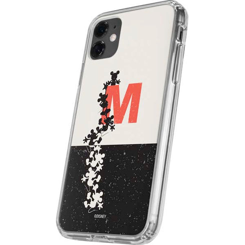 Disney Mickey Mouse Stacked Silhouette Split iPhone 11 Clear Case