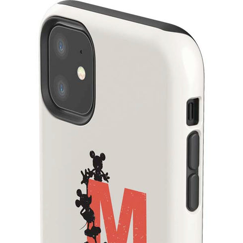Disney Mickey Mouse Stacked Silhouette Split iPhone 11 Impact Case