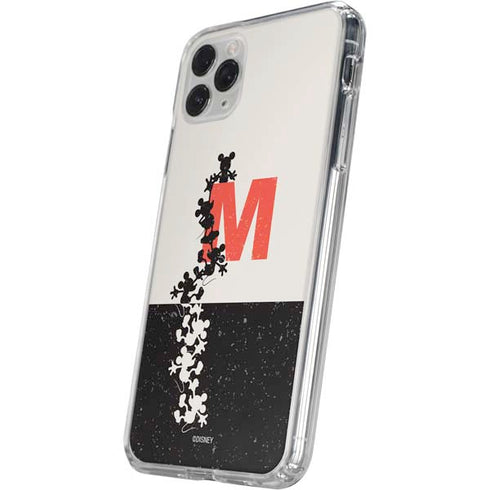 Disney Mickey Mouse Stacked Silhouette Split iPhone 11 Pro Clear Case