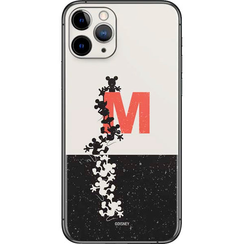 Disney Mickey Mouse Stacked Silhouette Split iPhone 11 Pro Skin