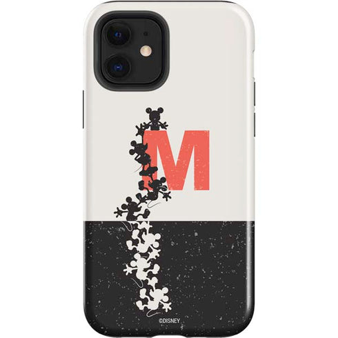 Disney Mickey Mouse Stacked Silhouette Split iPhone 12 Impact Case
