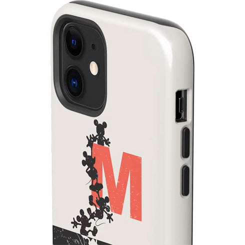 Disney Mickey Mouse Stacked Silhouette Split iPhone 12 Impact Case