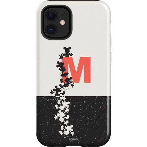 Disney Mickey Mouse Stacked Silhouette Split iPhone 12 Mini Impact Case