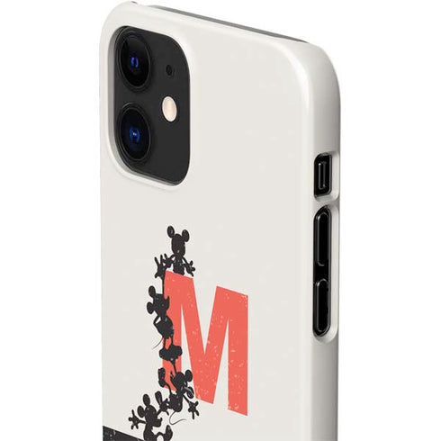 Disney Mickey Mouse Stacked Silhouette Split iPhone 12 Mini Lite Case