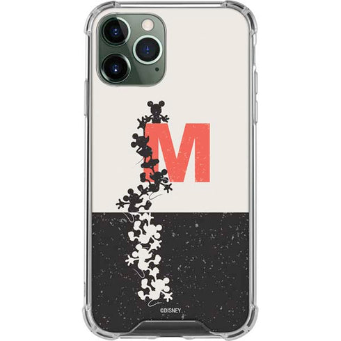 Disney Mickey Mouse Stacked Silhouette Split iPhone 12 Pro Max Clear Case
