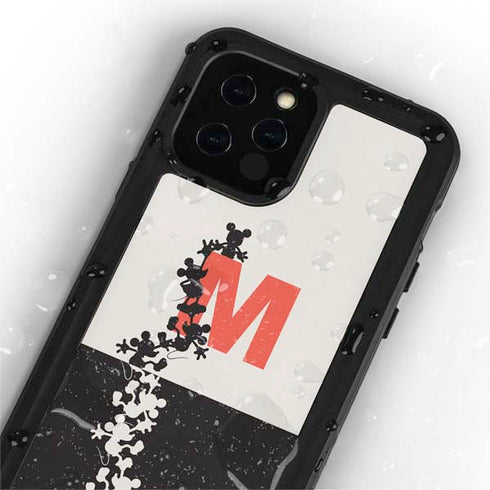 Disney Mickey Mouse Stacked Silhouette Split iPhone 12 Pro Waterproof Case