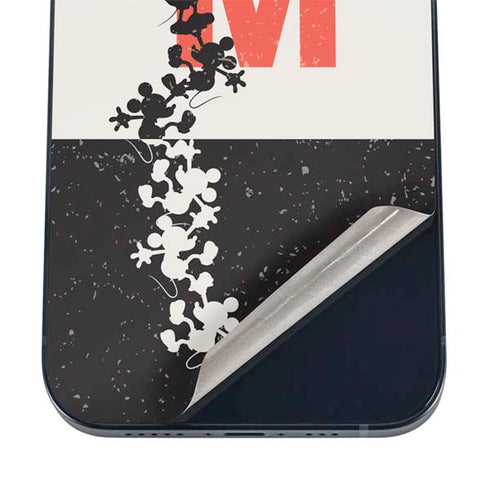 Disney Mickey Mouse Stacked Silhouette Split iPhone 12 Skin
