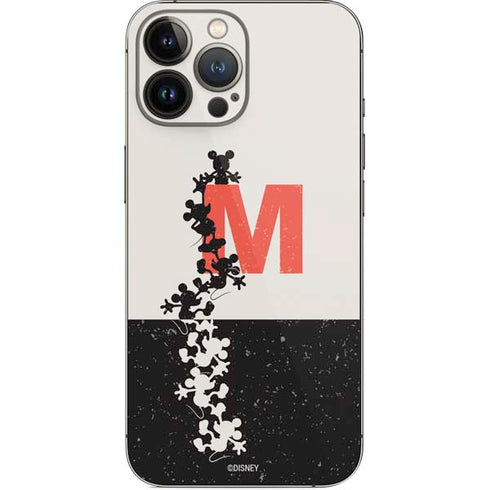 Disney Mickey Mouse Stacked Silhouette Split iPhone 13 Pro Max Skin