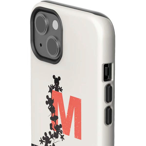 Disney Mickey Mouse Stacked Silhouette Split iPhone 14 Impact Case