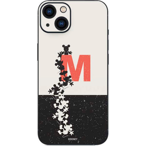Disney Mickey Mouse Stacked Silhouette Split iPhone 14 Plus Skin