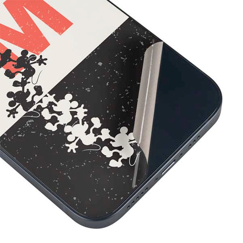Disney Mickey Mouse Stacked Silhouette Split iPhone 15 Plus Skin