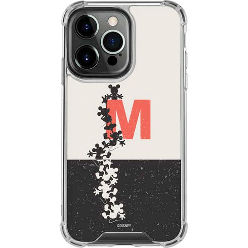Disney Mickey Mouse Stacked Silhouette Split iPhone 15 Pro Clear Case