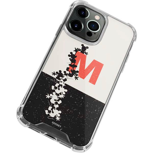 Disney Mickey Mouse Stacked Silhouette Split iPhone 15 Pro Clear Case
