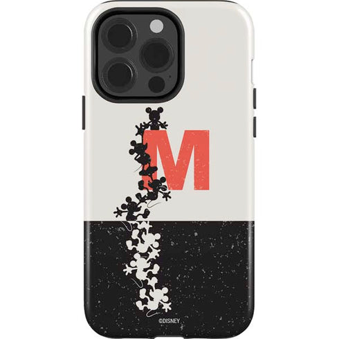 Disney Mickey Mouse Stacked Silhouette Split iPhone 15 Pro Impact Case