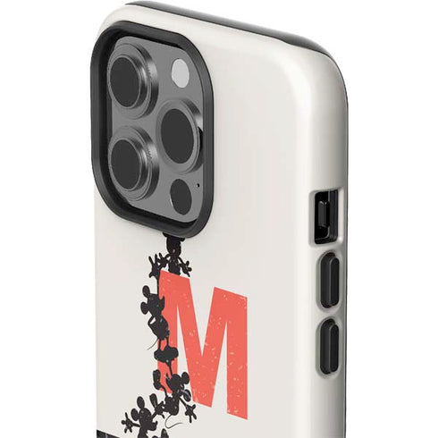 Disney Mickey Mouse Stacked Silhouette Split iPhone 15 Pro Impact Case