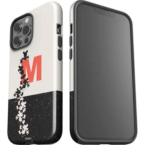 Disney Mickey Mouse Stacked Silhouette Split iPhone 15 Pro Max Impact Case