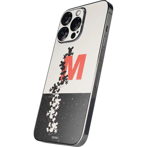 Disney Mickey Mouse Stacked Silhouette Split iPhone 14 Pro Max Skin