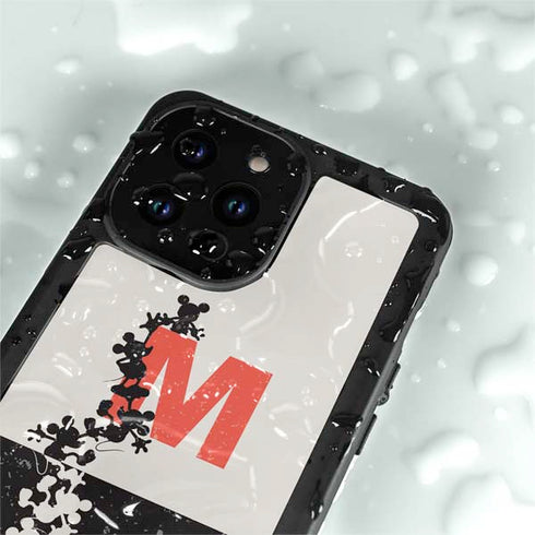 Disney Mickey Mouse Stacked Silhouette Split iPhone 14 Pro Max Waterproof Case