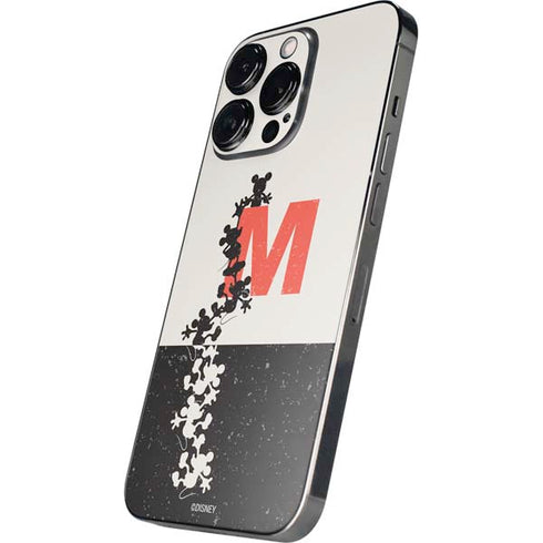 Disney Mickey Mouse Stacked Silhouette Split iPhone 14 Pro Skin