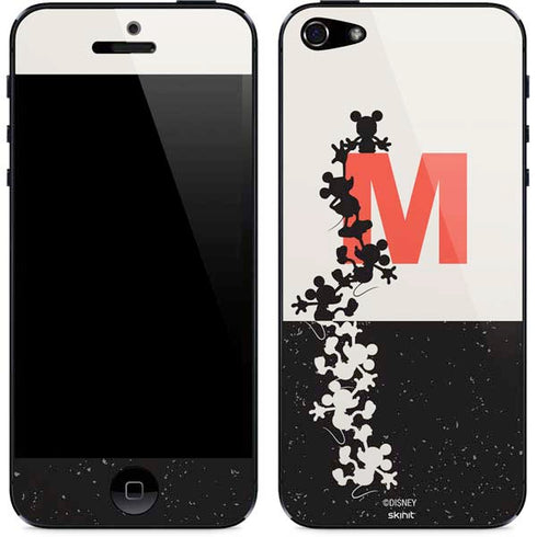Disney Mickey Mouse Stacked Silhouette Split iPhone 5/5s/5SE Skin