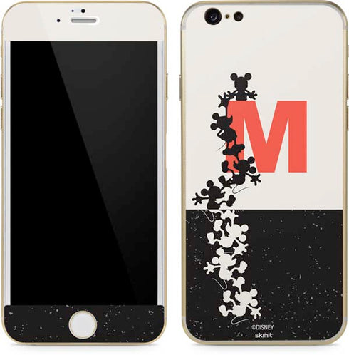 Disney Mickey Mouse Stacked Silhouette Split iPhone 6/6s Skin