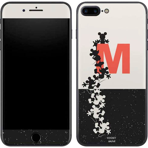 Disney Mickey Mouse Stacked Silhouette Split iPhone 7 Plus Skin