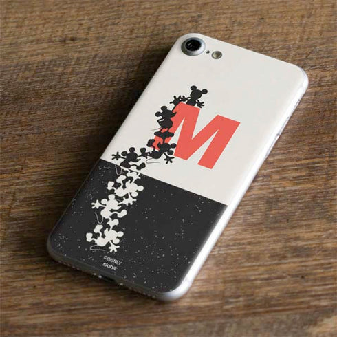 Disney Mickey Mouse Stacked Silhouette Split iPhone 7 Skin