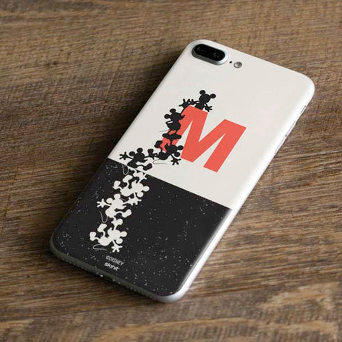 Disney Mickey Mouse Stacked Silhouette Split iPhone 8 Plus Skin