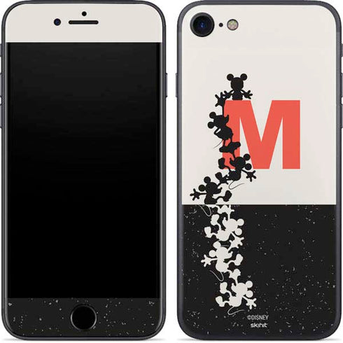 Disney Mickey Mouse Stacked Silhouette Split iPhone 8 Skin