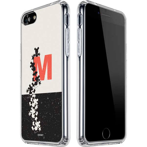Disney Mickey Mouse Stacked Silhouette Split iPhone SE (2nd & 3rd Gen) Clear Case