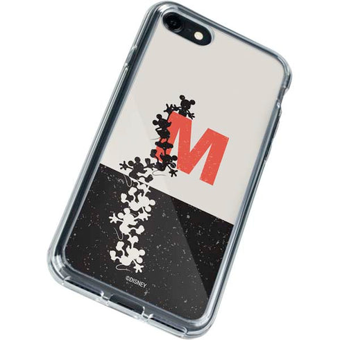 Disney Mickey Mouse Stacked Silhouette Split iPhone SE (2nd & 3rd Gen) Clear Case