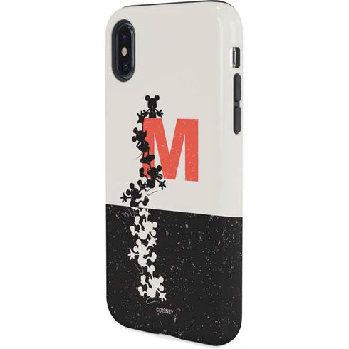Disney Mickey Mouse Stacked Silhouette Split iPhone X Pro Case