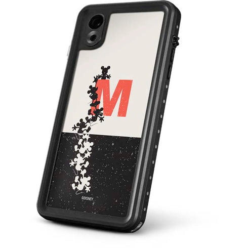 Disney Mickey Mouse Stacked Silhouette Split iPhone XR Waterproof Case