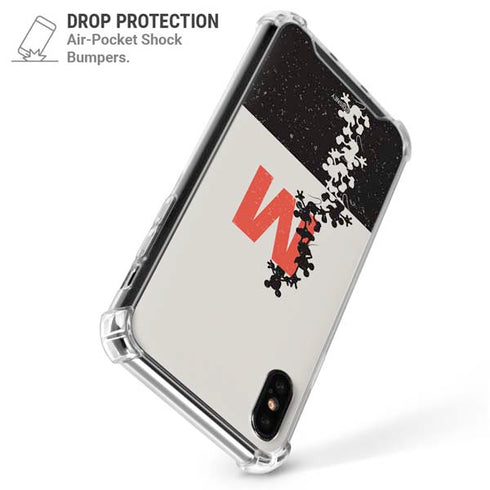 Disney Mickey Mouse Stacked Silhouette Split iPhone XS Max Clear Case