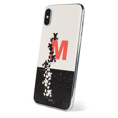 Disney Mickey Mouse Stacked Silhouette Split iPhone XS Max Skin
