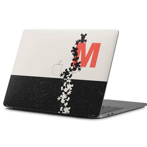 Disney Mickey Mouse Stacked Silhouette Split Apple MacBook Pro 13-inch Skin