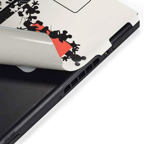 Disney Mickey Mouse Stacked Silhouette Split Nintendo Switch Bundle Skin