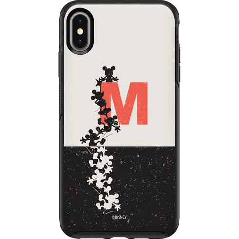 Disney Mickey Mouse Stacked Silhouette Split Otterbox Symmetry iPhone Skin