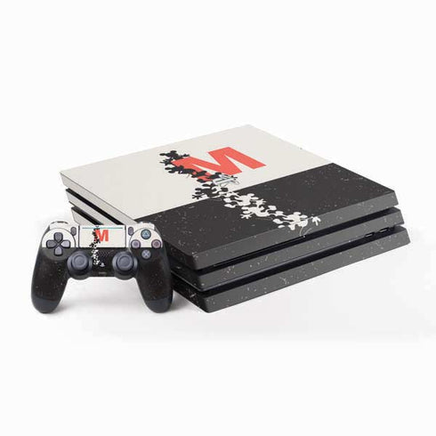 Disney Mickey Mouse Stacked Silhouette Split PS4 Pro Bundle Skin