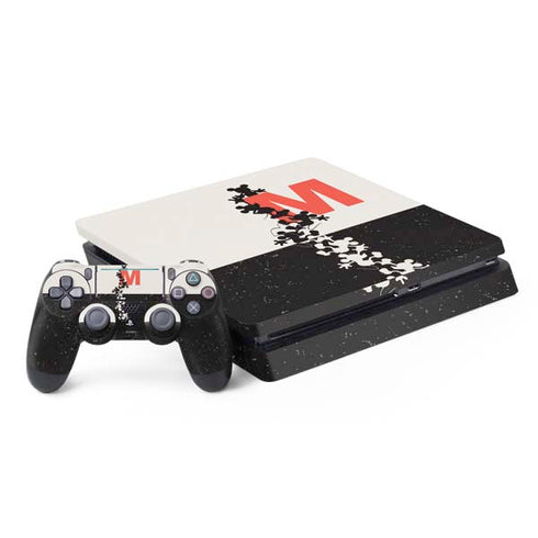 Disney Mickey Mouse Stacked Silhouette Split PS4 Slim Bundle Skin