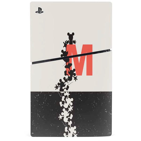 Disney Mickey Mouse Stacked Silhouette Split PS5 Slim Digital Edition Bundle Skin