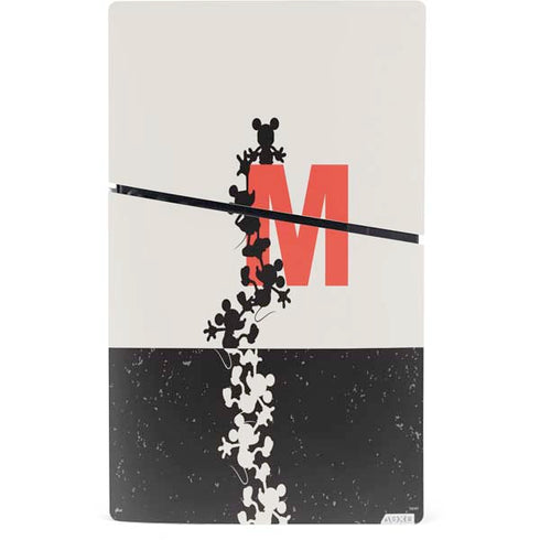 Disney Mickey Mouse Stacked Silhouette Split PS5 Slim Digital Edition Console Skin