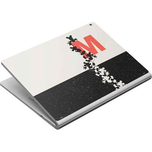 Disney Mickey Mouse Stacked Silhouette Split Surface Book Skin