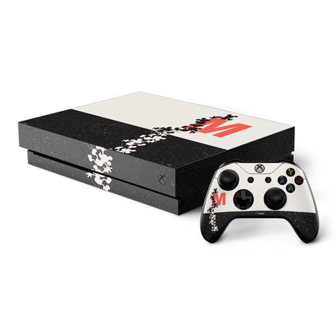 Disney Mickey Mouse Stacked Silhouette Split Xbox One X Bundle Skin