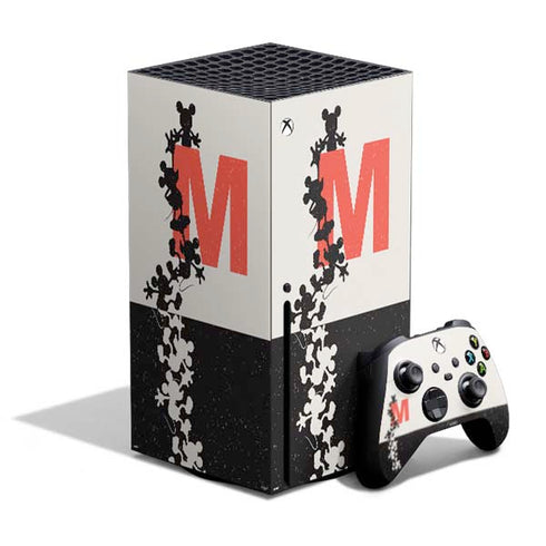 Disney Mickey Mouse Stacked Silhouette Split Xbox Series X Bundle Skin