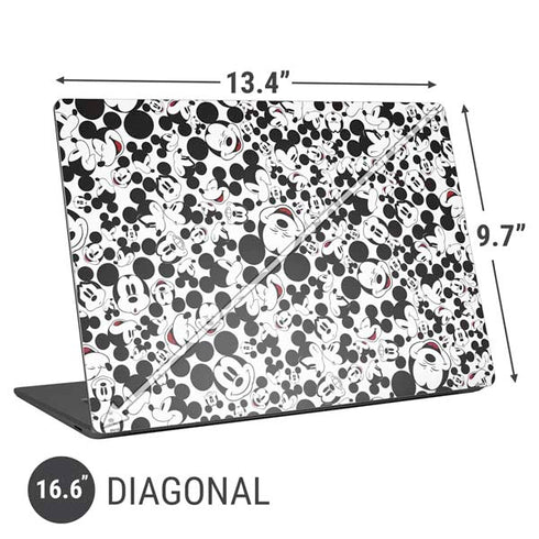 Disney Mickey Mouse Face Pattern Universal Laptop 16.6in (13.4 x 9.7in) Skin