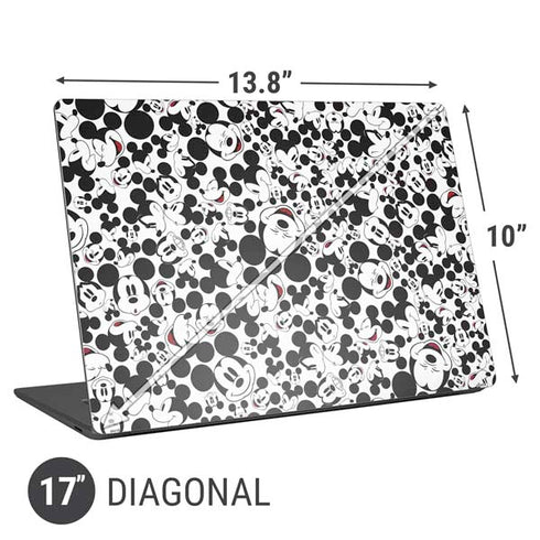 Disney Mickey Mouse Face Pattern Universal Laptop 17in (13.8 x 10in) Skin