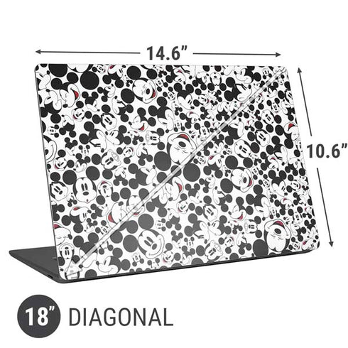 Disney Mickey Mouse Face Pattern Universal Laptop 18in (14.6 x 10.6in) Skin