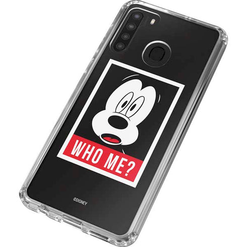 Disney Mickey Mouse Who Me Galaxy A21 Clear Case
